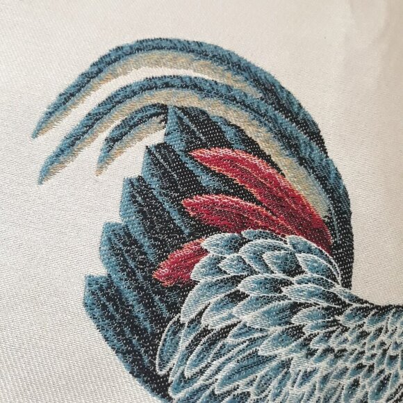Rooster Embroidered Pillow Cover - Multicolor - Picture 3 of 13